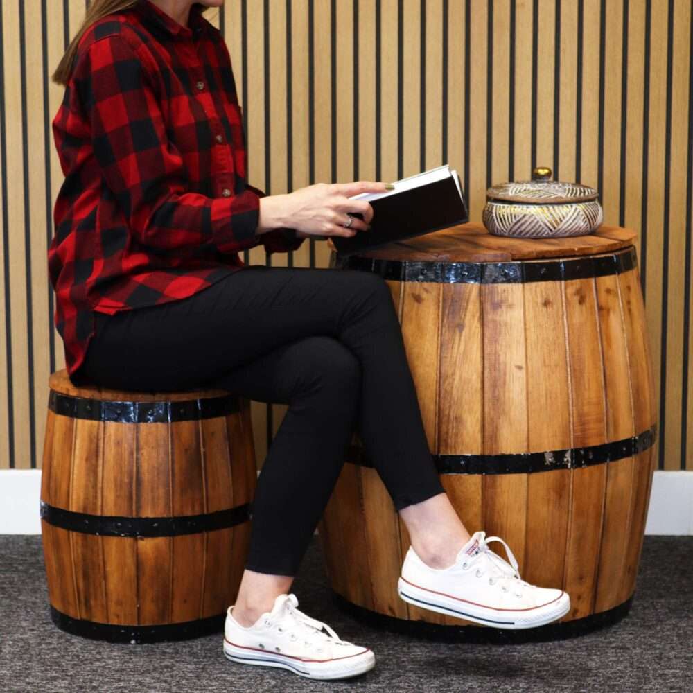 Beer barrel chair - Light white - Image 2