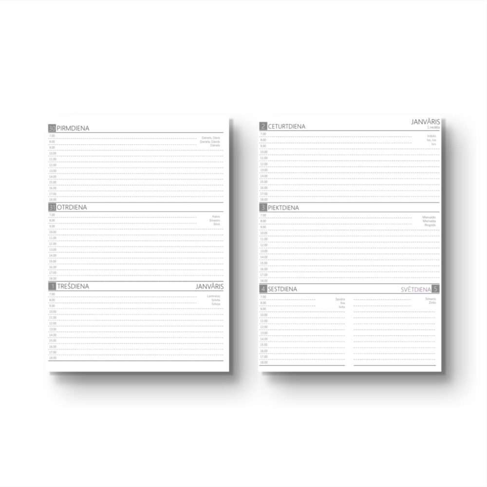 Beautiful 2025 planner with flower paintings 17x21cm - Image 4