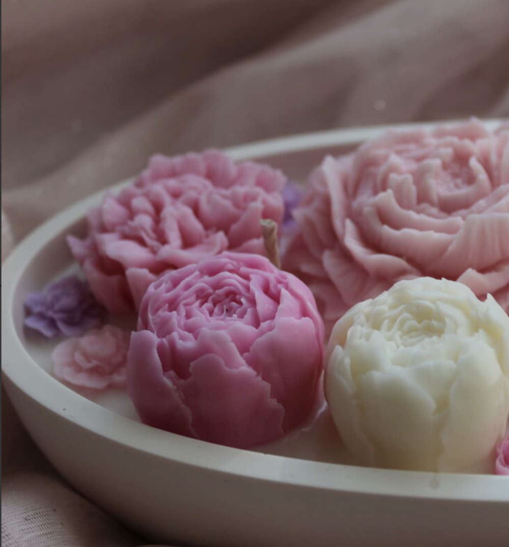 Soy wax candle "Flower Boat" - Image 3